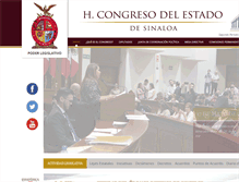 Tablet Screenshot of congresosinaloa.gob.mx